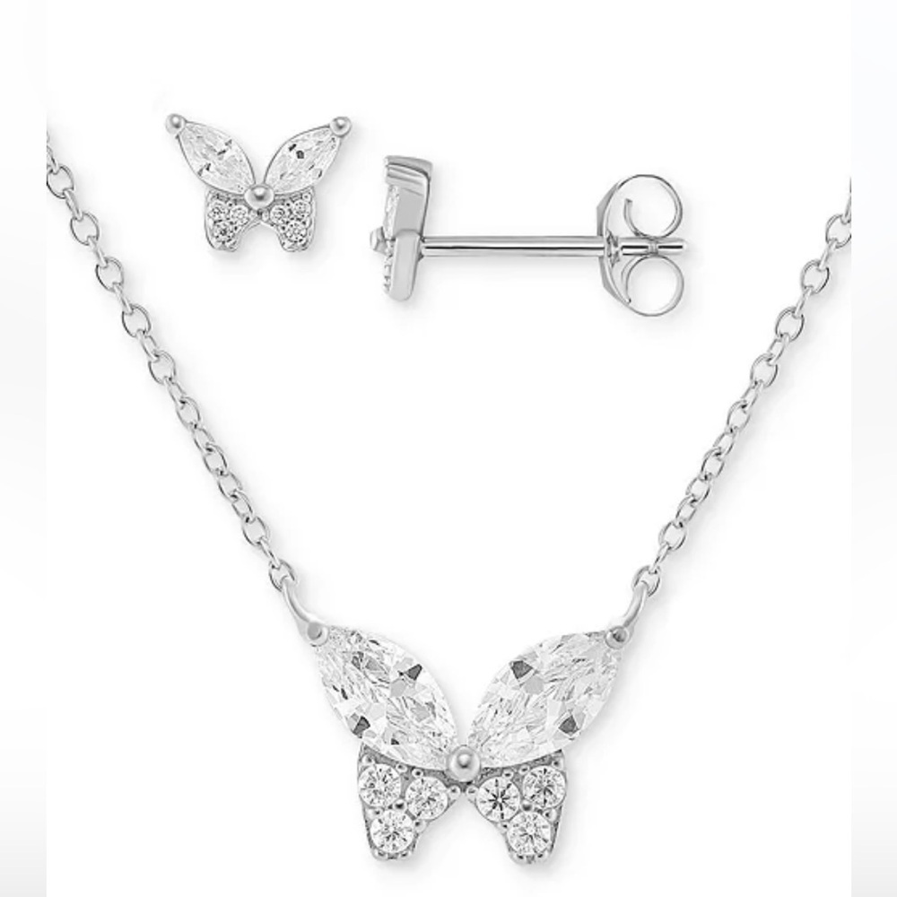 Giani Bernini2-Pc. Set Cubic Zirconia Butterfly Pendant Necklace & Earrings